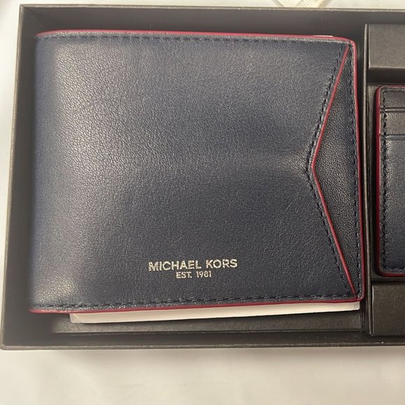 MICHAEL KORS MEN'S TALL CARD HOLDER WALLET SLIM BILLFORD LEATHER 36H9LGFF7L - Picture 2 of 9